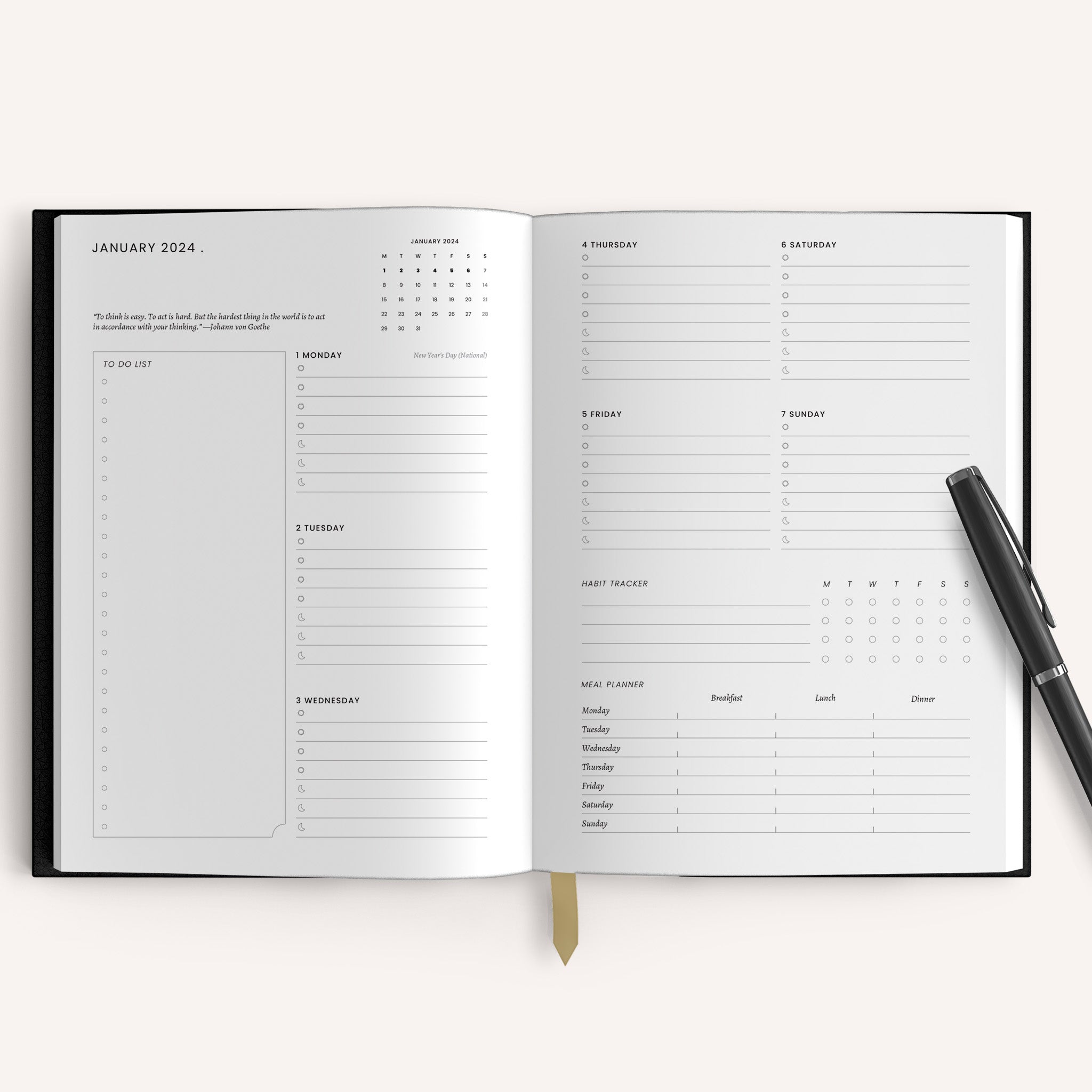 2024 Weekly A5 Planner | Luxe Edition Komorebi
