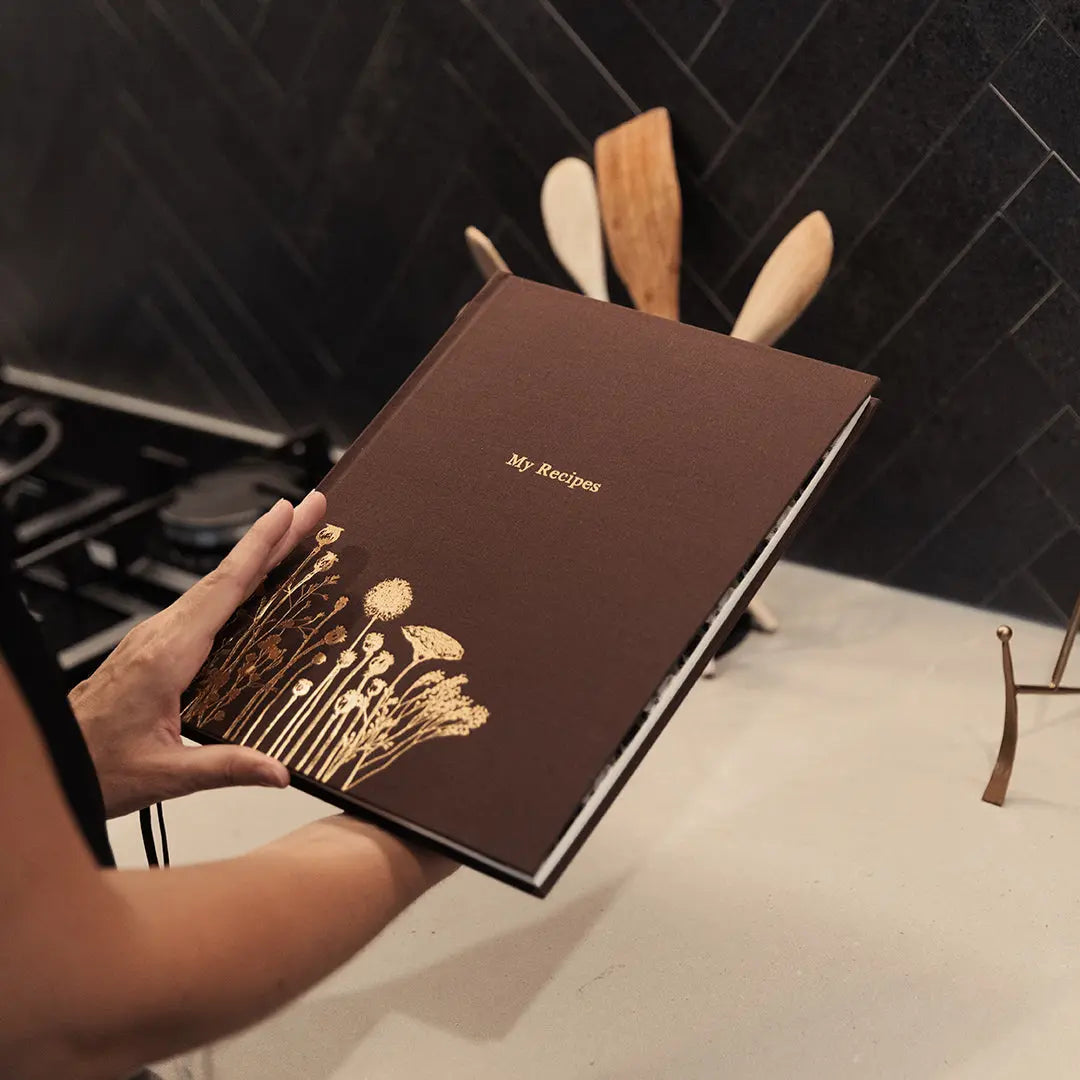 Recipe Book to Write in Your Own Recipes: Beautiful Blank Gold
